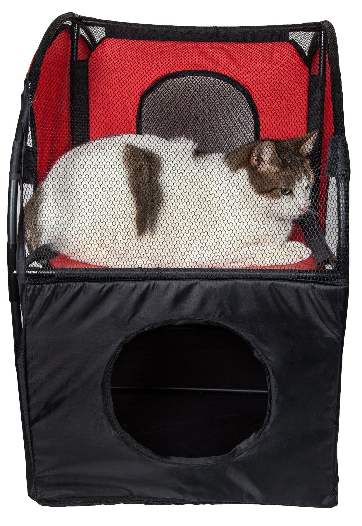 Purrfect Pet Kingdom Collapsible Cat House with Tunnel Purrfect Pet Kingdom