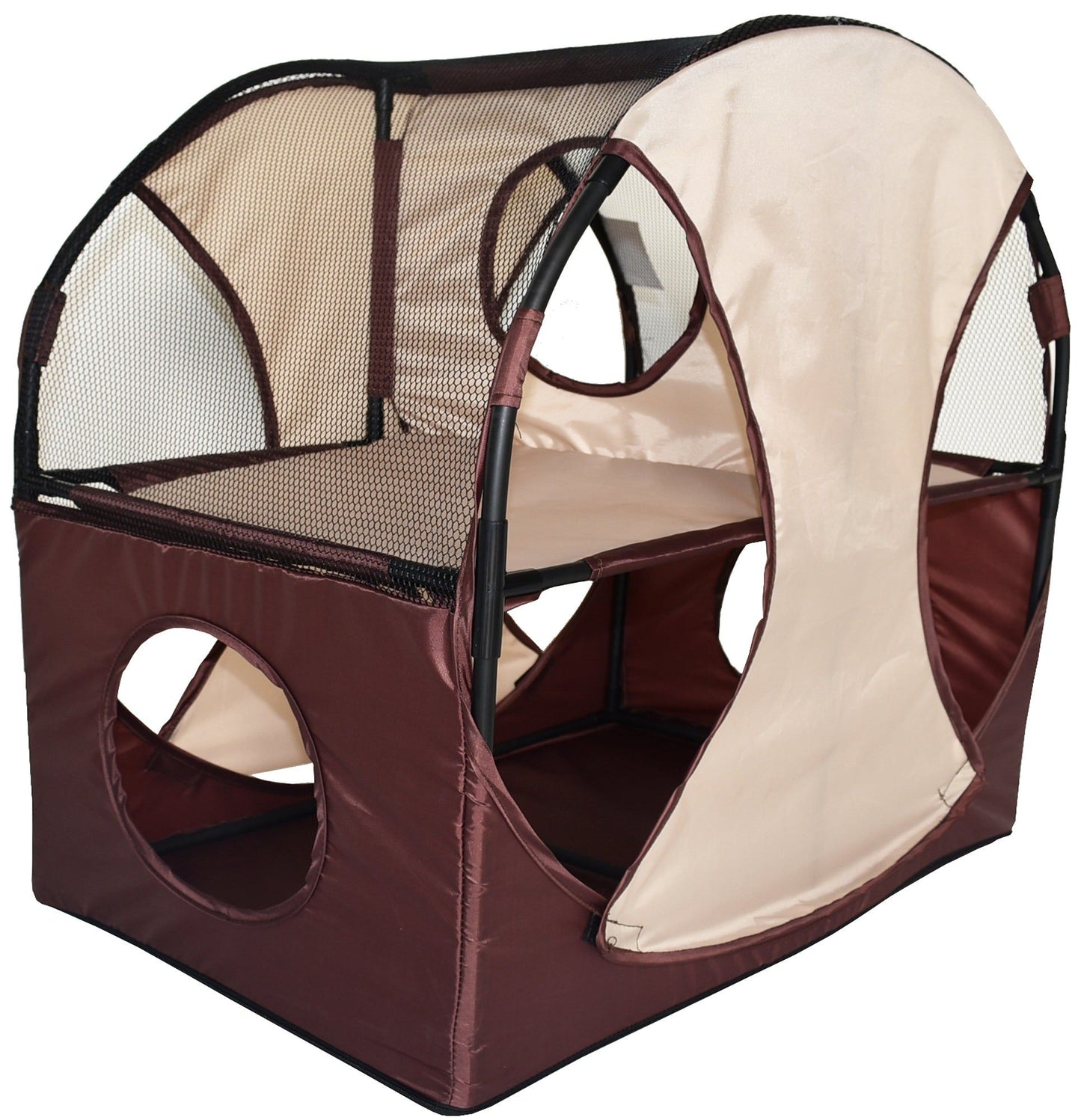 Purrfect Pet Kingdom Collapsible Cat House with Tunnel Purrfect Pet Kingdom