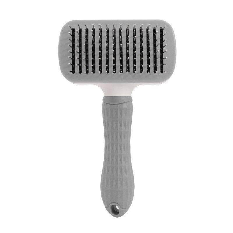 Purrfect Pet Kingdom Pet Hair Remover Comb for Shedding Grey Square Fine Needle Purrfect Pet Kingdom