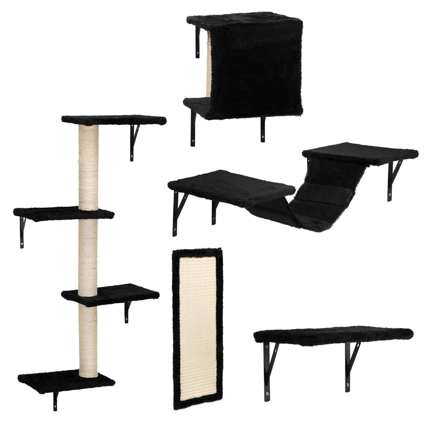 Purrfect Pet Kingdom Cat Wall Shelves Set β Elevated Perches & Scratching Posts Purrfect Pet Kingdom