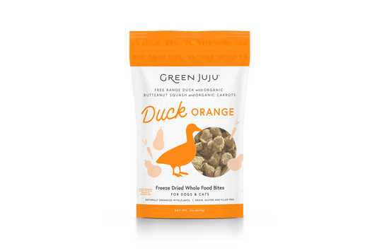 Green Juju Freeze Dried Duck Orange Whole Food Bites (7.5OZ) - Freeze Dried Treats - The Family Pet