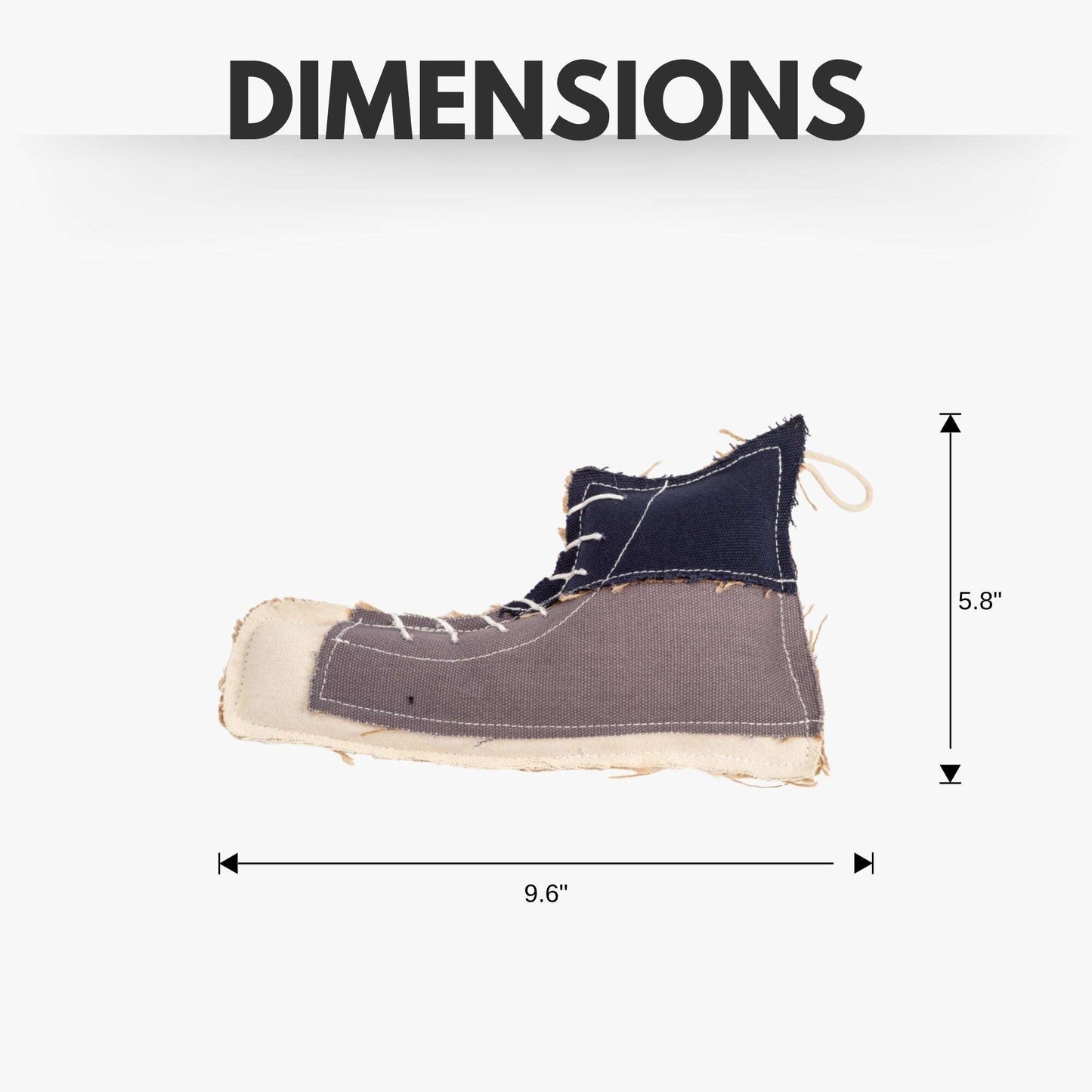 Durable dog chew toy sneaker shape designed for tough chewing and interactive play