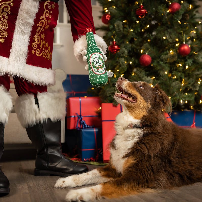 Holiday Cheer Be-er Plush Squeaky Dog Toy