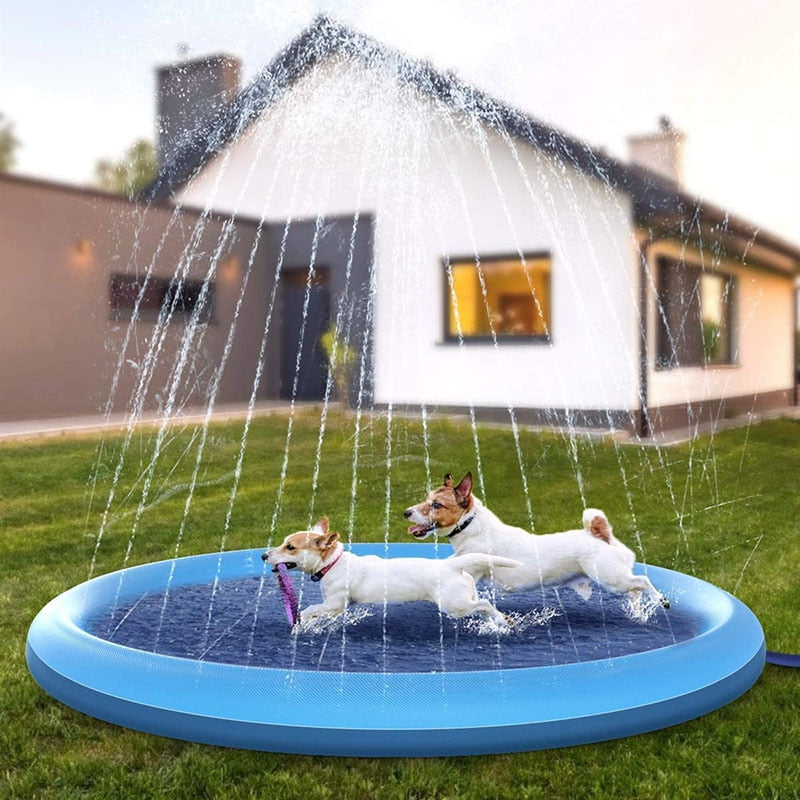 Dog Sprinkler Pad Cooling Mat Play Water Splash ๐ฆ