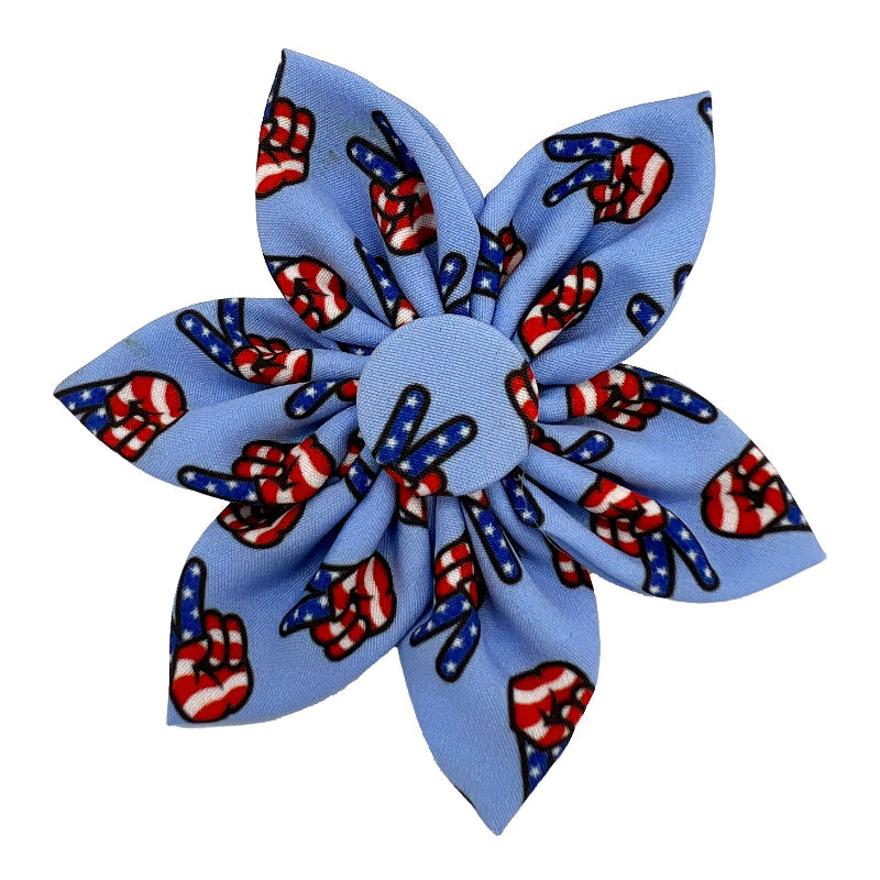 Patriots For Peace Pinwheel Pet Collar Attachment - 2 Sizes