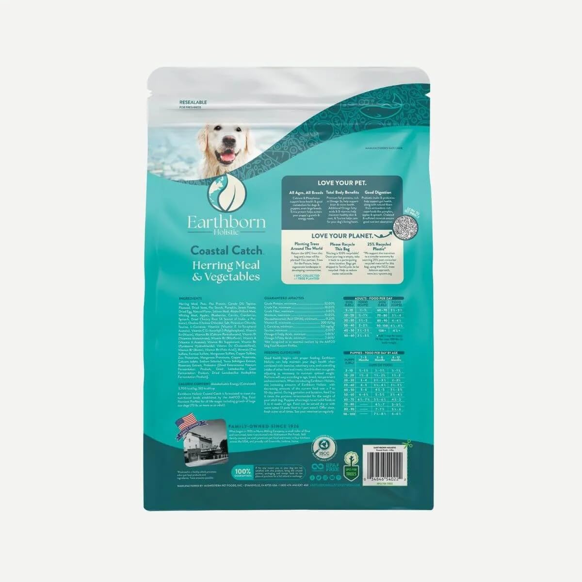 Dog Food Grain Free Coastal Catch Fish 4lb Earthborn ๐
