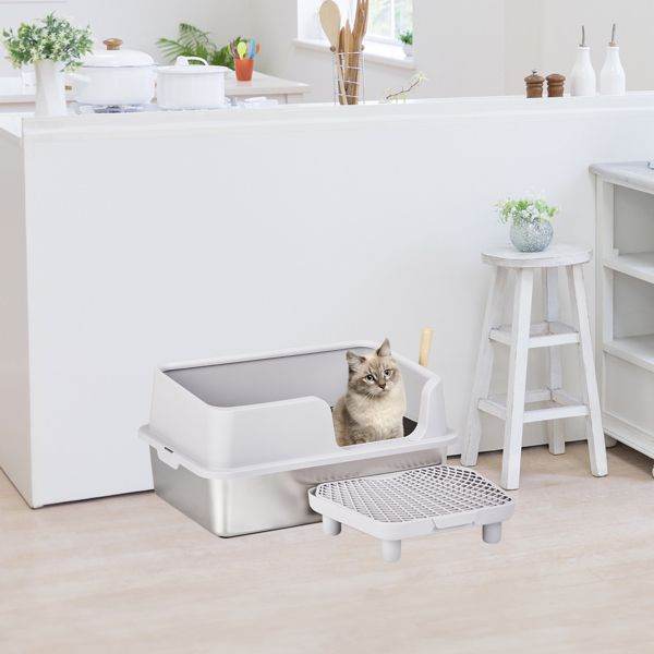 Purrfect Pet Kingdom Easy Clean Metal Litter Box Purrfect Pet Kingdom