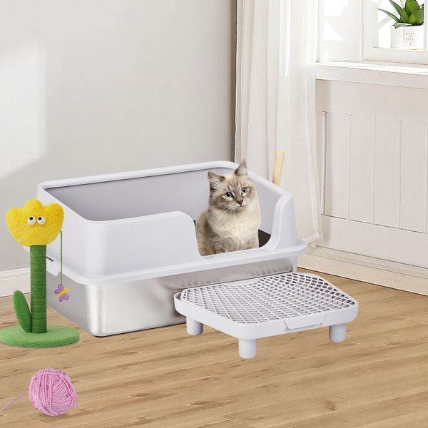 Purrfect Pet Kingdom Easy Clean Metal Litter Box Purrfect Pet Kingdom