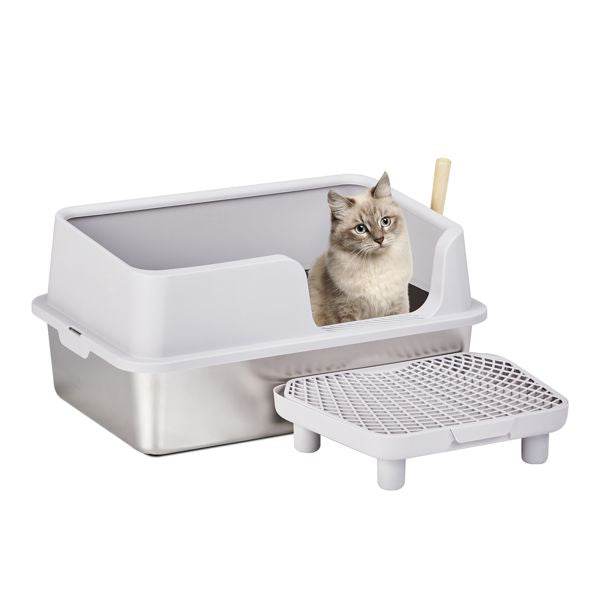 Purrfect Pet Kingdom Easy Clean Metal Litter Box as picture Purrfect Pet Kingdom
