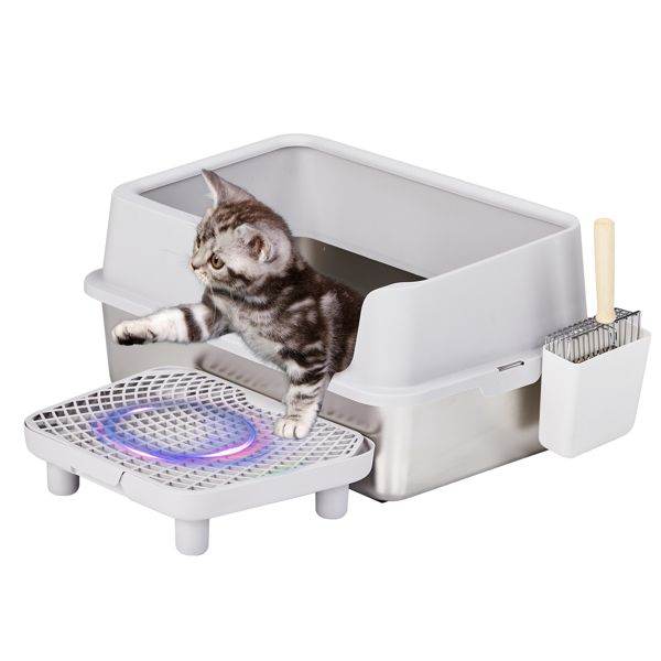 Purrfect Pet Kingdom Easy Clean Metal Litter Box Purrfect Pet Kingdom