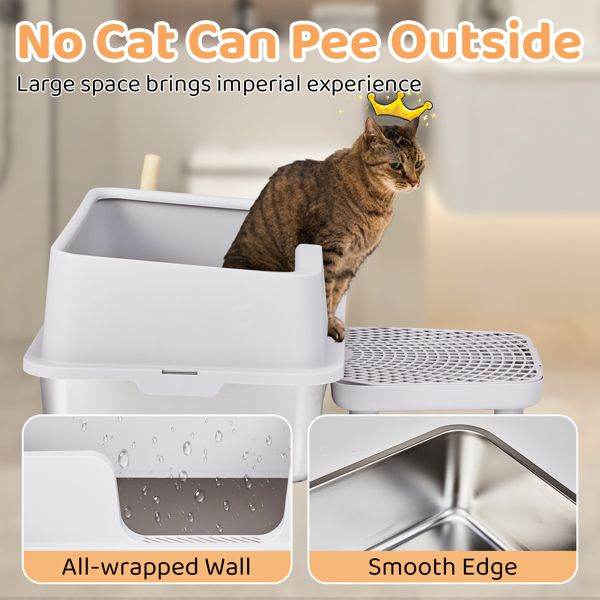 Purrfect Pet Kingdom Easy Clean Metal Litter Box Purrfect Pet Kingdom