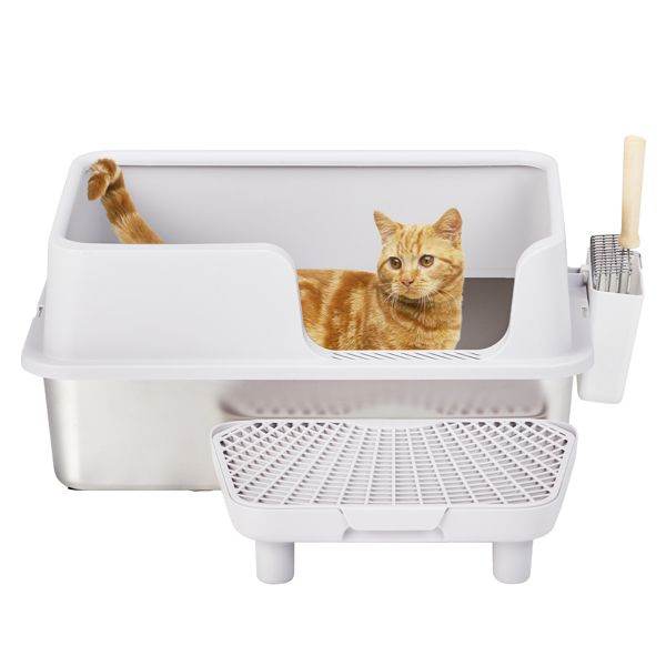 Purrfect Pet Kingdom Easy Clean Metal Litter Box Purrfect Pet Kingdom