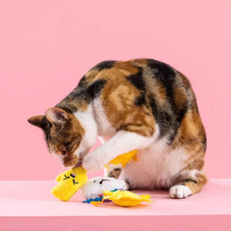 Purr-fect Weather Plush Summer Cat Toy Set - 3pc