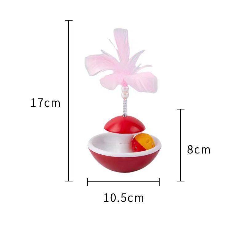 Purrfect Pet Kingdom Cat Toys for Active Play with Feather & Ball red Purrfect Pet Kingdom