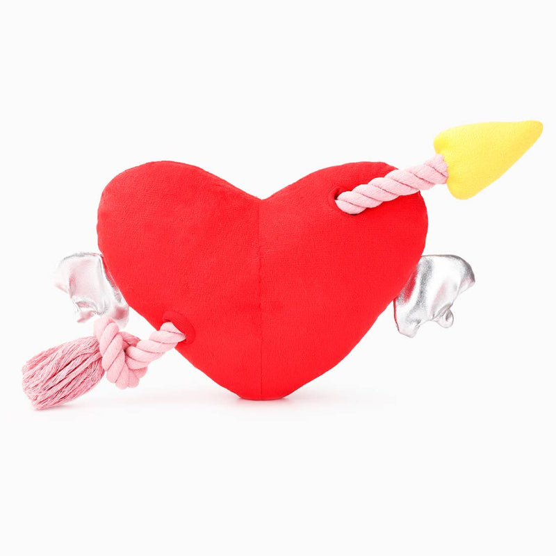 Woof Love Heart & Arrow Rope Plush Pet Toy