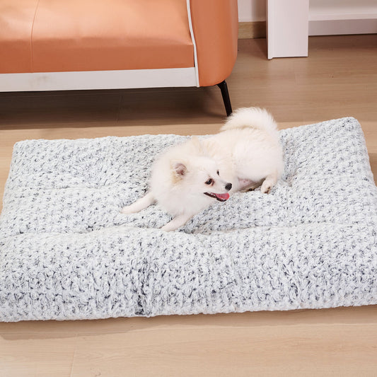 Rose Velvet Orthopedic Washable Dog Bed for Cozy Small Pets