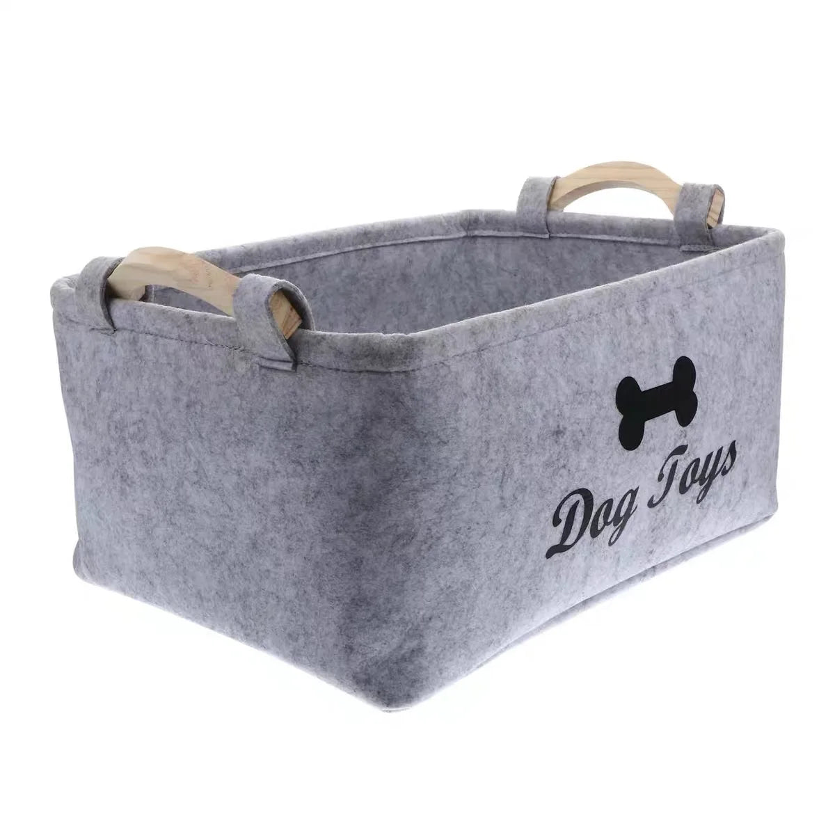 Premium Felt Pet Toy Storage Box - Stylish Organization System 🧸