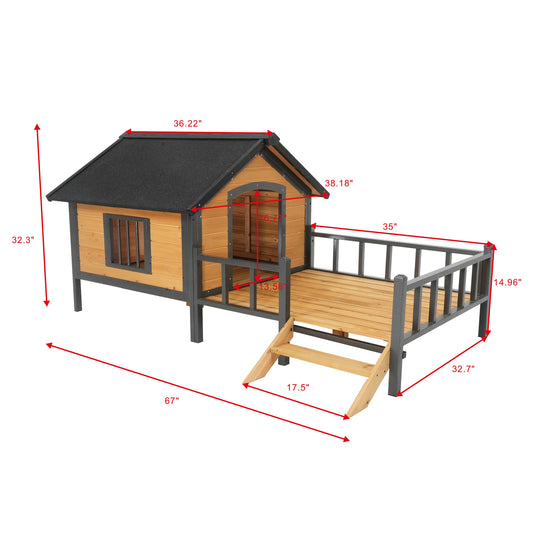 Unique All-Around Iron Frame,Outdoor Large Wooden Cabin