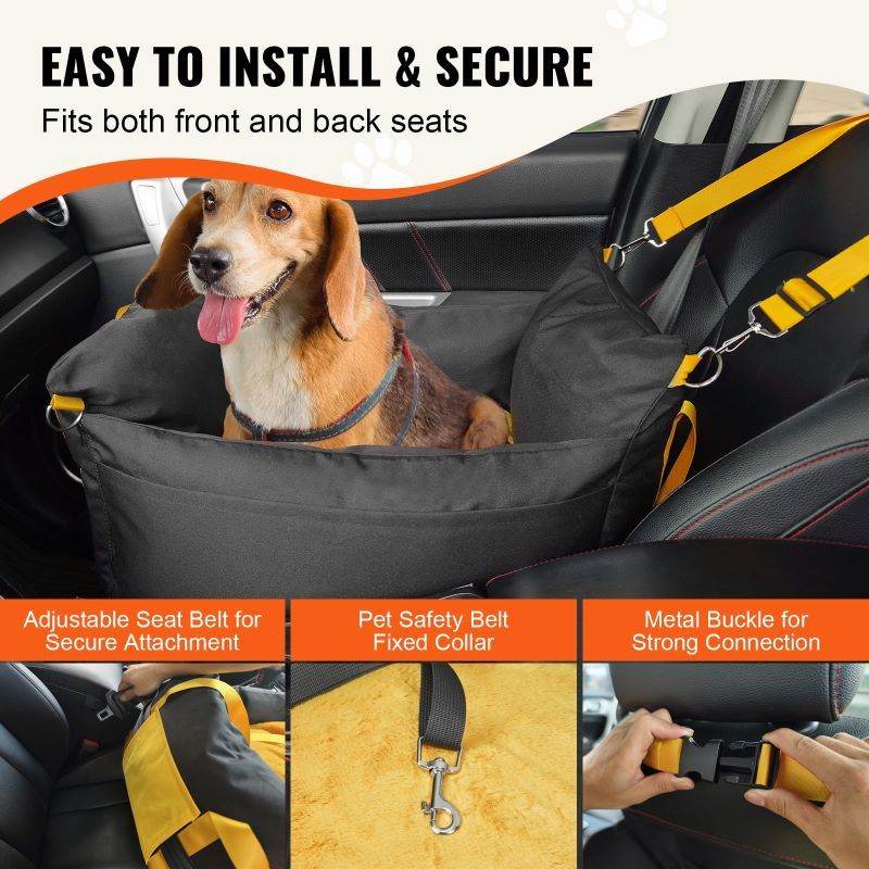 Purrfect Pet Kingdom Elevated Dog Seat for Cars Purrfect Pet Kingdom