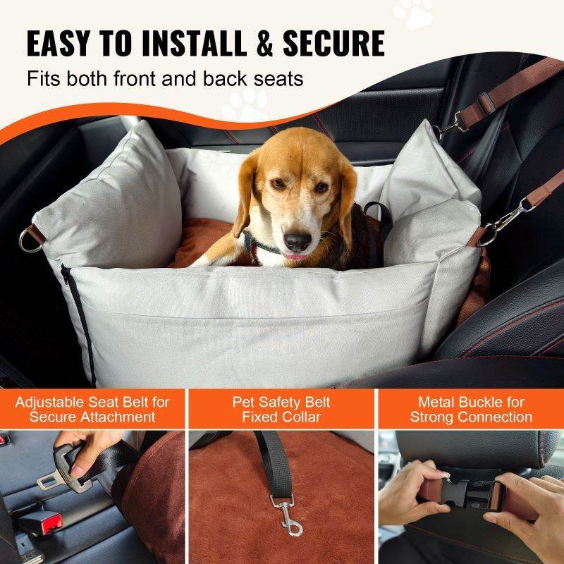 Purrfect Pet Kingdom Elevated Dog Seat for Cars Purrfect Pet Kingdom