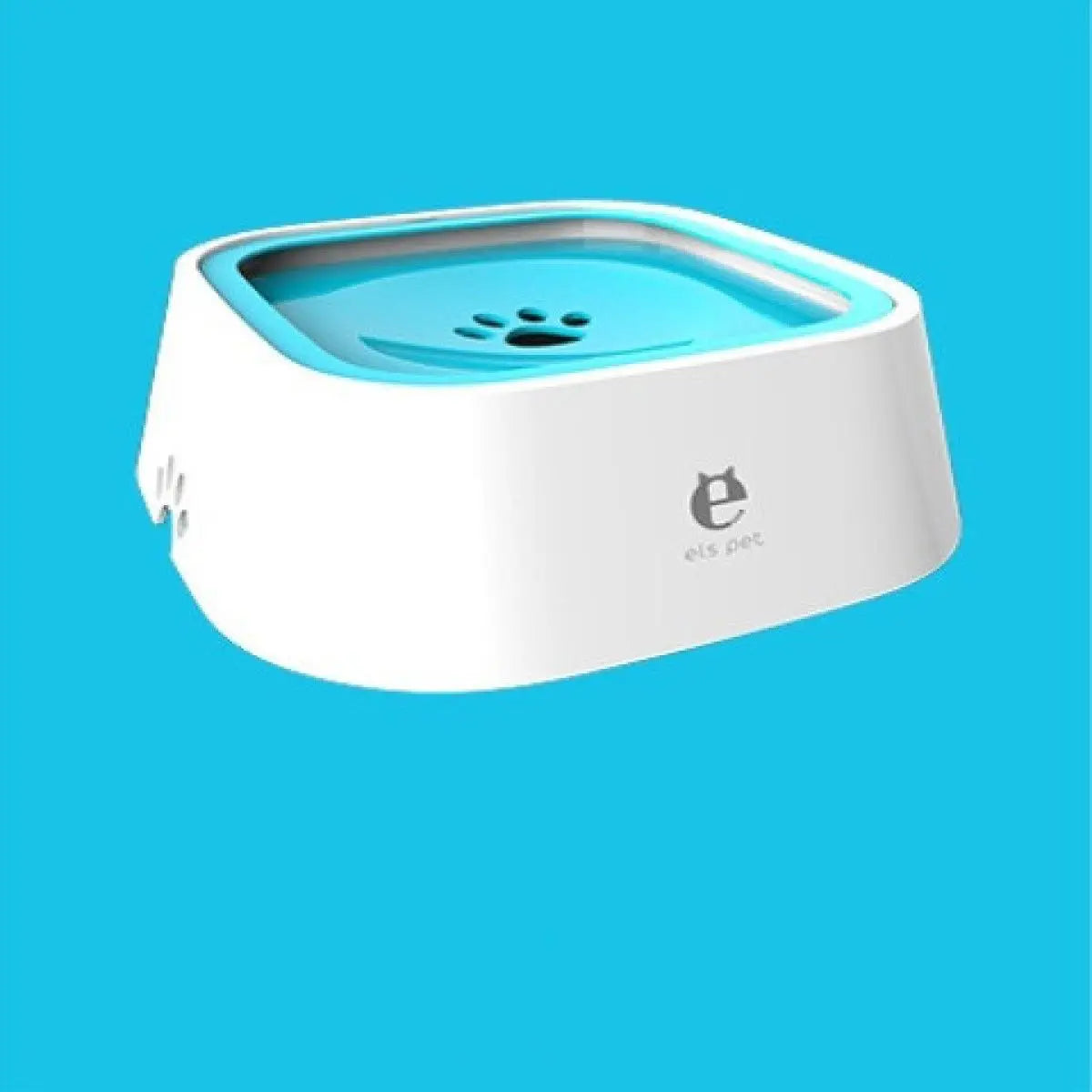 Purrfect Pet Kingdom spill proof pet water bowl with blue inner and white outer design