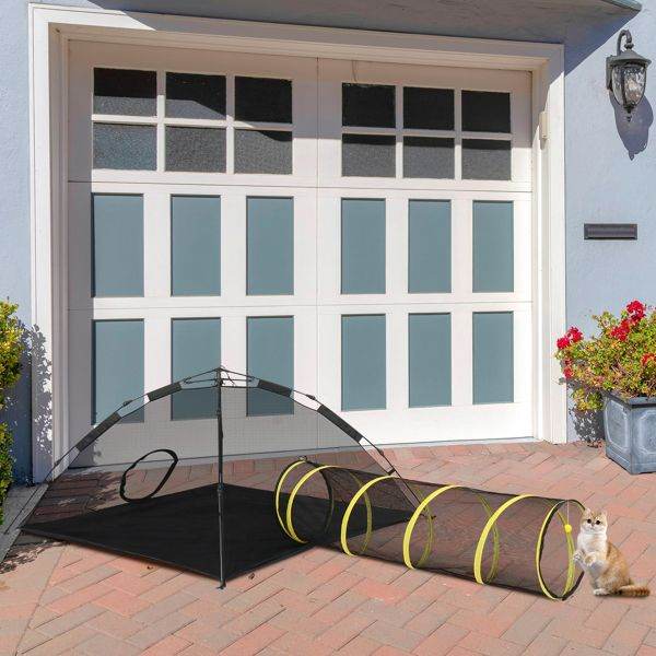Purrfect Pet Kingdom Enclosed Cat Playpen for Outdoors Purrfect Pet Kingdom