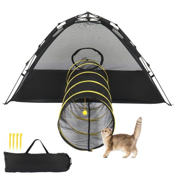 Purrfect Pet Kingdom Enclosed Cat Playpen for Outdoors Purrfect Pet Kingdom