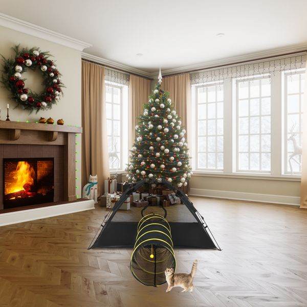 Purrfect Pet Kingdom Enclosed Cat Playpen for Outdoors Purrfect Pet Kingdom