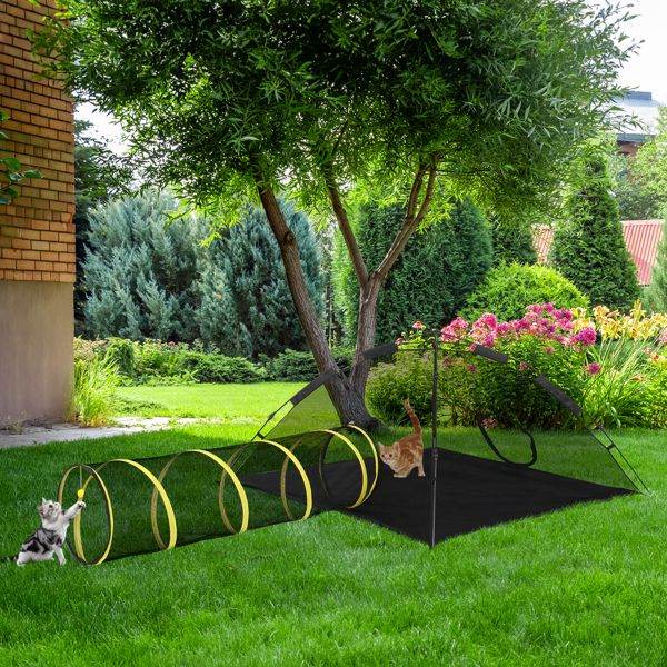 Purrfect Pet Kingdom Enclosed Cat Playpen for Outdoors Purrfect Pet Kingdom