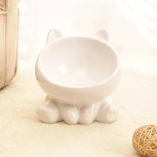 Pet Bowl Ceramic - Ergonomic Elevated Design