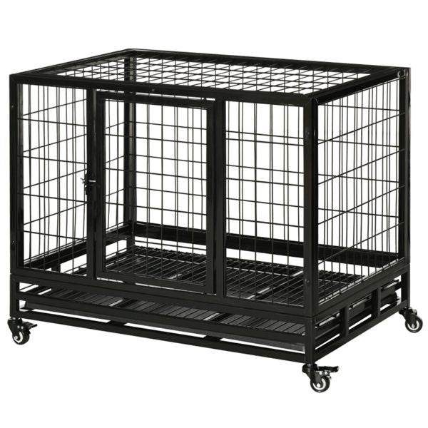 Purrfect Pet Kingdom Escape Proof Dog Crate with Wheels Purrfect Pet Kingdom