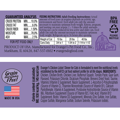 Evanger's All Life Stages Classic Chicken Lickin' Dinner Wet Cat Food (5.5oz)