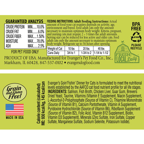 Evanger's All Life Stages Classic Goin' Fishin' Dinner Wet Cat Food (5.5oz)