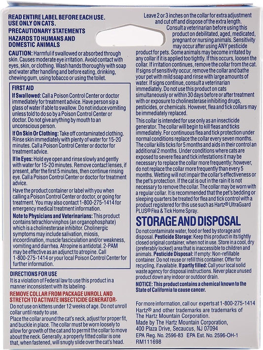 Protect Your Feline Friend with Hartz Ultraguard Flea & Tick Collar - Fresh Scented & Long-Lasting Protection for Cats & Kittens