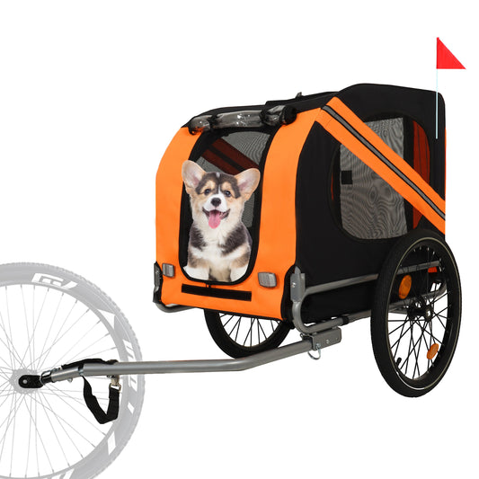 Large Folding Bike Trailer for Dogs – 66LB Capacity