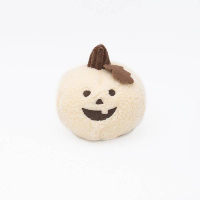 Fall Halloween Jumbo Light Pumpkin Fleece Plush Squeak Dog Toy