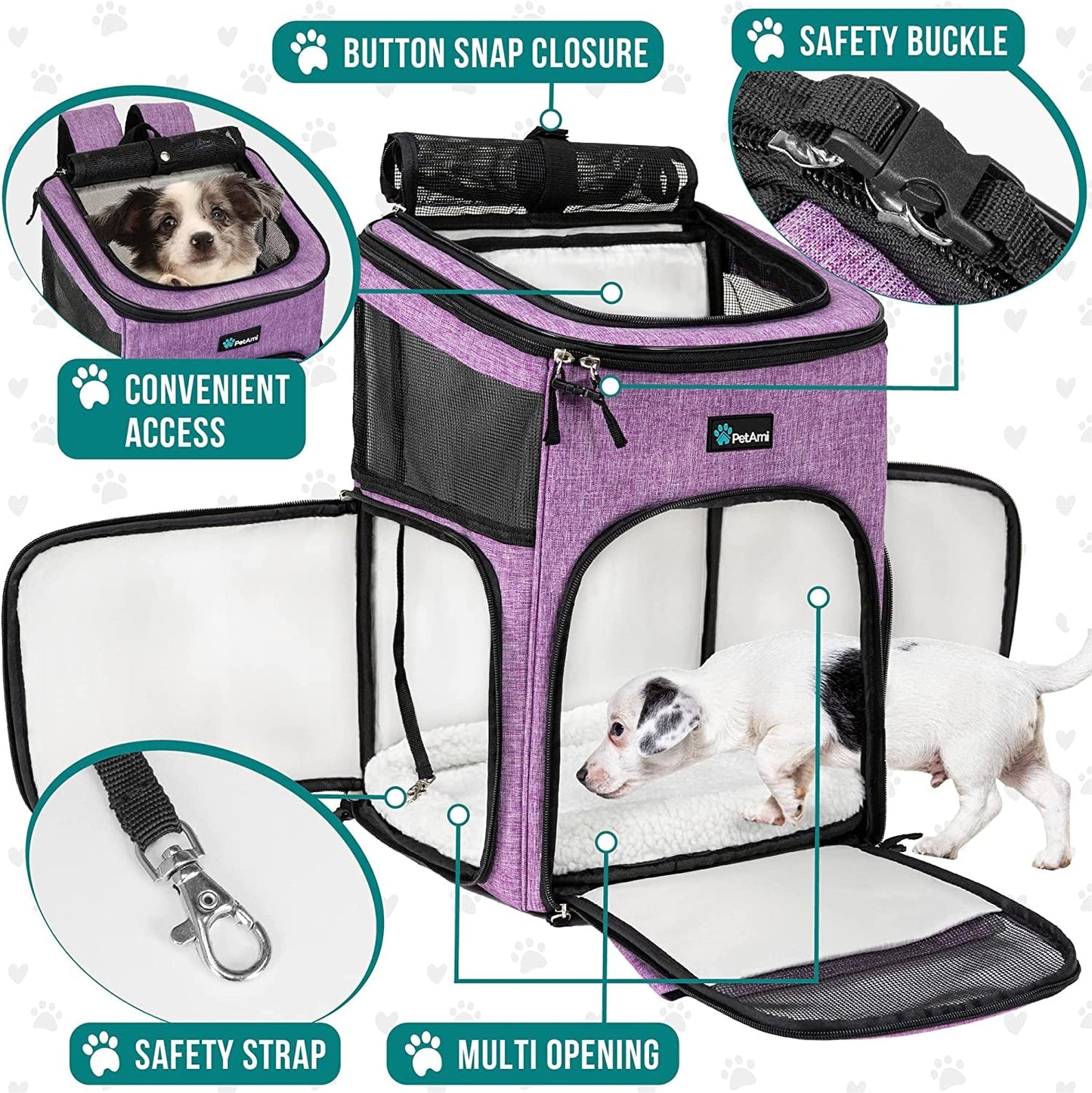 Pet Carrier Backpack Dogs Cats Travel 18 Lbs ๐