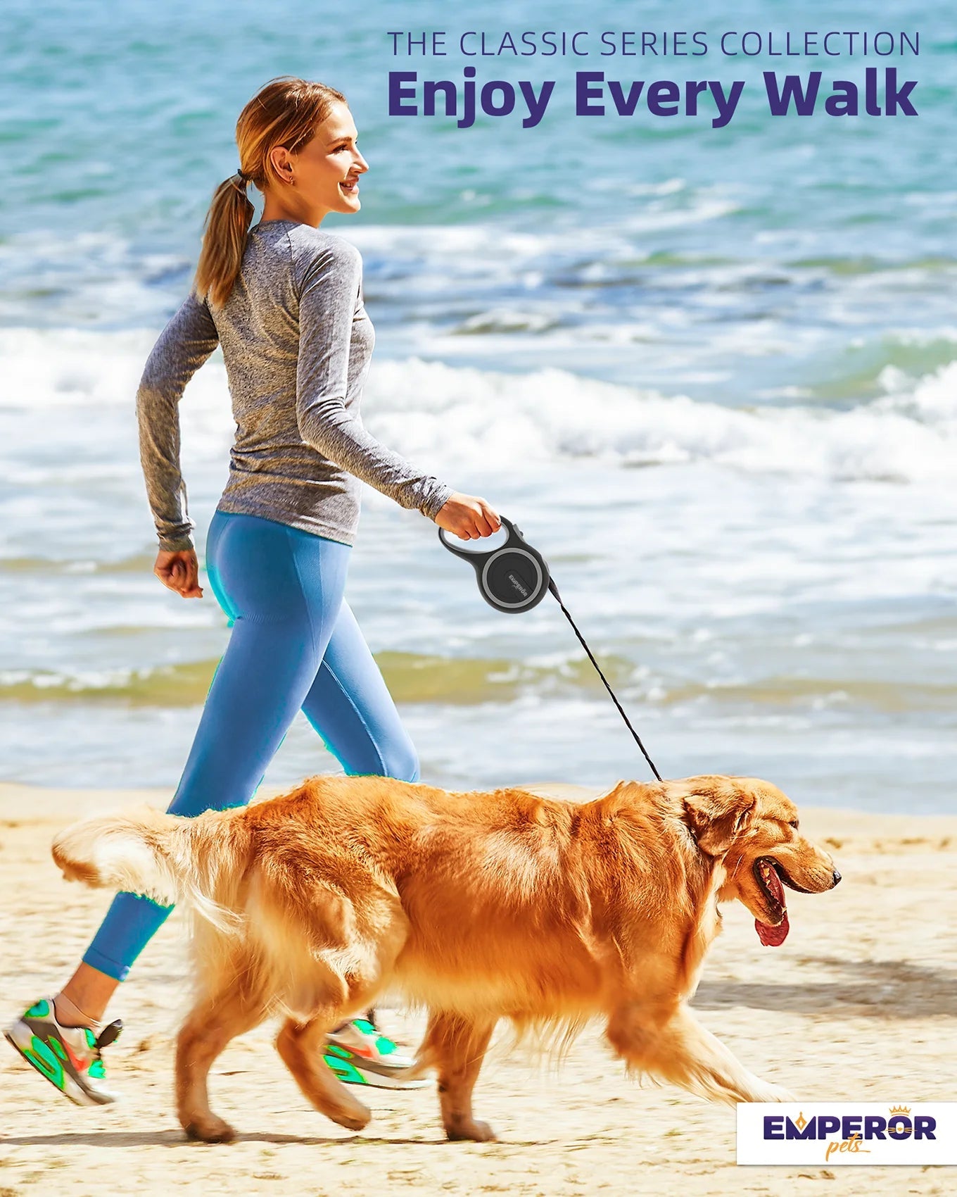 Retractable Dog Leash 16ft Heavy Duty Large Dogs ๐