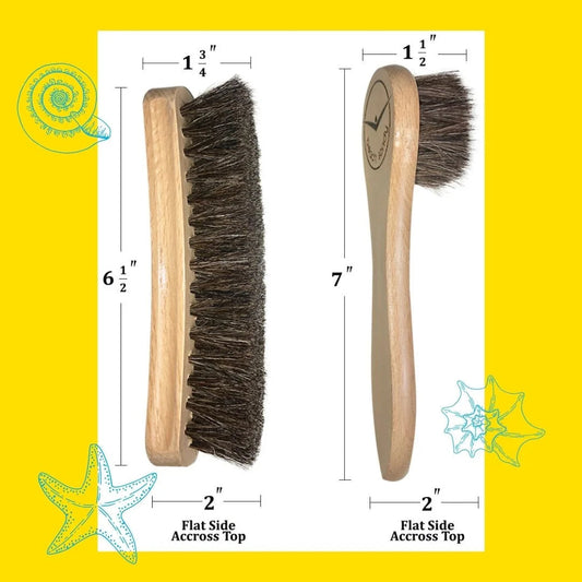 Beach Sandy Brush Kit – Eco - Friendly Sand Remover with Beech Wood Brushes & Microfiber Towel Bag – Portable Beach Accessory for Feet, Gear, & Pets - Elevate Marketplace