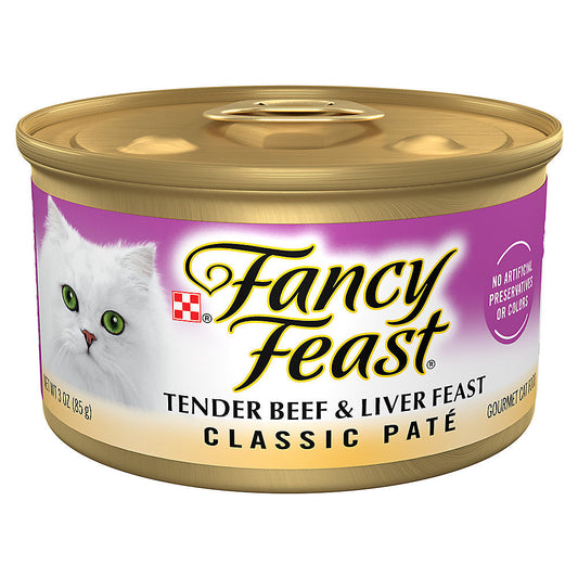 Fancy Feast Beef & Liver Classic Pate Wet Cat Food (3oz) - Fancy Feast Wet Cat Food - The Family Pet