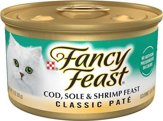 Fancy Feast Cod, Sole & Shrimp Wet Cat Food (3oz) - Wet Cat Food - The Family Pet