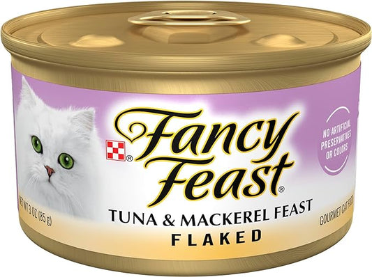 Fancy Feast Flaked Tuna & Mackerel Wet Cat Food (3oz) - Fancy Feast Wet Cat Food - The Family Pet