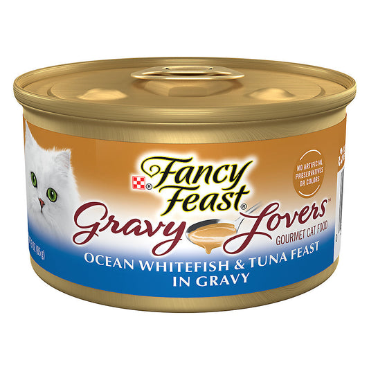Fancy Feast Gravy Lovers Ocean Whitefish & Tuna Wet Cat Food (3oz) - Wet Cat Food - The Family Pet