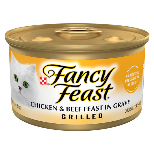 Fancy Feast Grilled Chicken & Beef Wet Cat Food (3oz) - Fancy Feast Wet Cat Food - The Family Pet