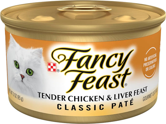 Fancy Feast Chicken & Liver Pate  Wet Cat Food (3oz) - Wet Cat Food - The Family Pet