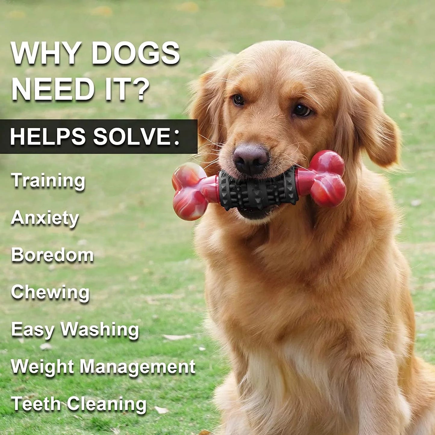 Dog Chew Toy Bone Aggressive Chewers Indestructible 🦴