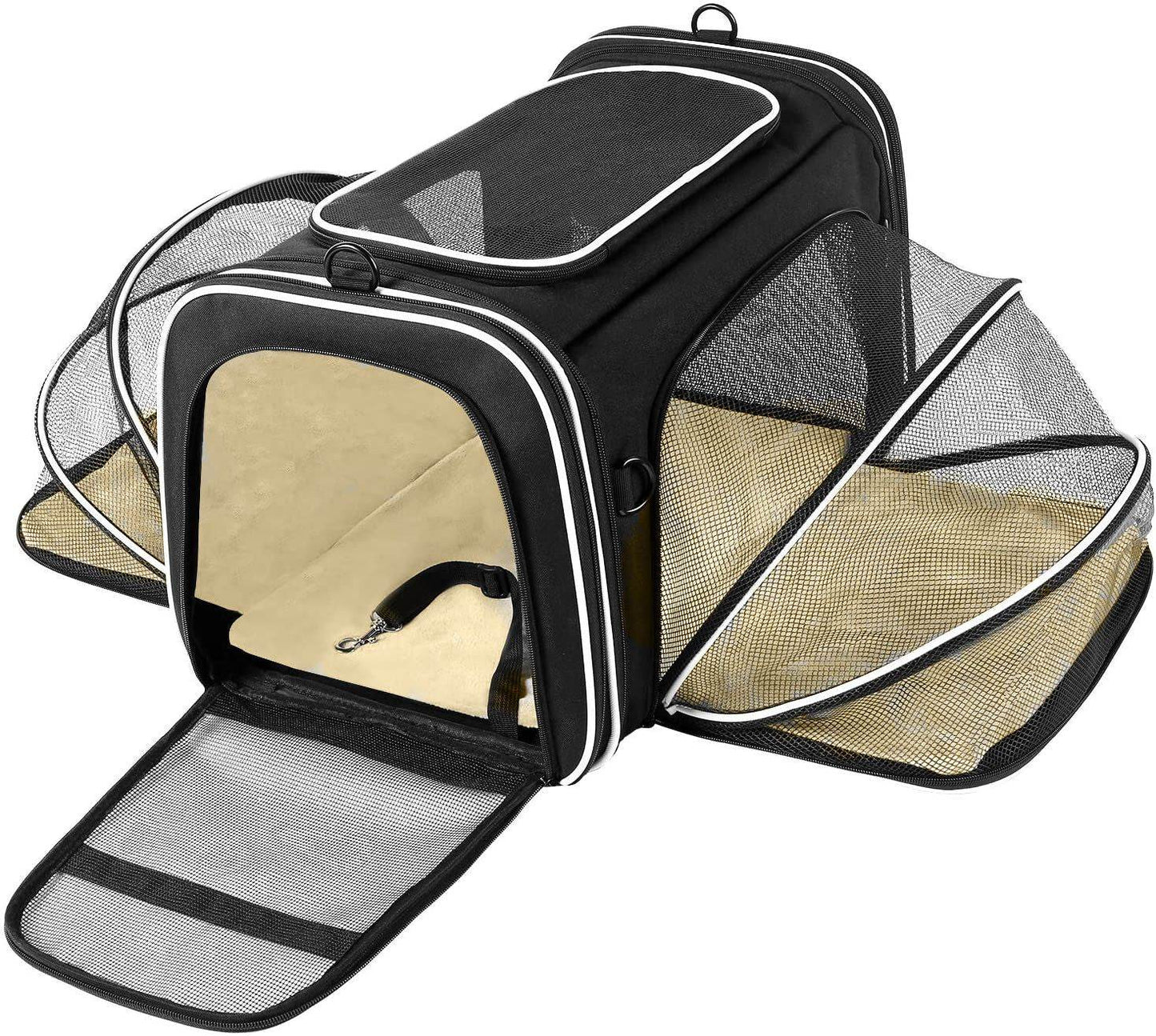 Purrfect Pet Kingdom Foldable Cat and Dog Travel Bag Black Purrfect Pet Kingdom