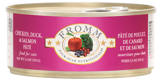 Fromm 4 Star Chicken, Duck and Salmon Cat Pate (5.5oz) - Fromm Wet Cat Food - The Family Pet