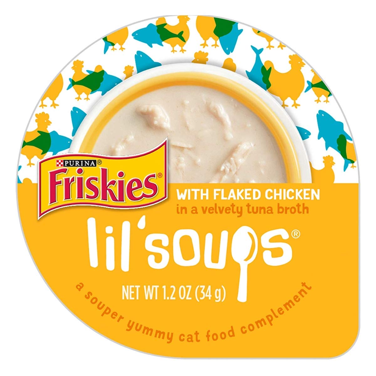 Friskies Lil Soups Flaked Chicken in Tuna Broth Wet Cat Food (1.2oz) - Friskies Wet Cat Food - The Family Pet