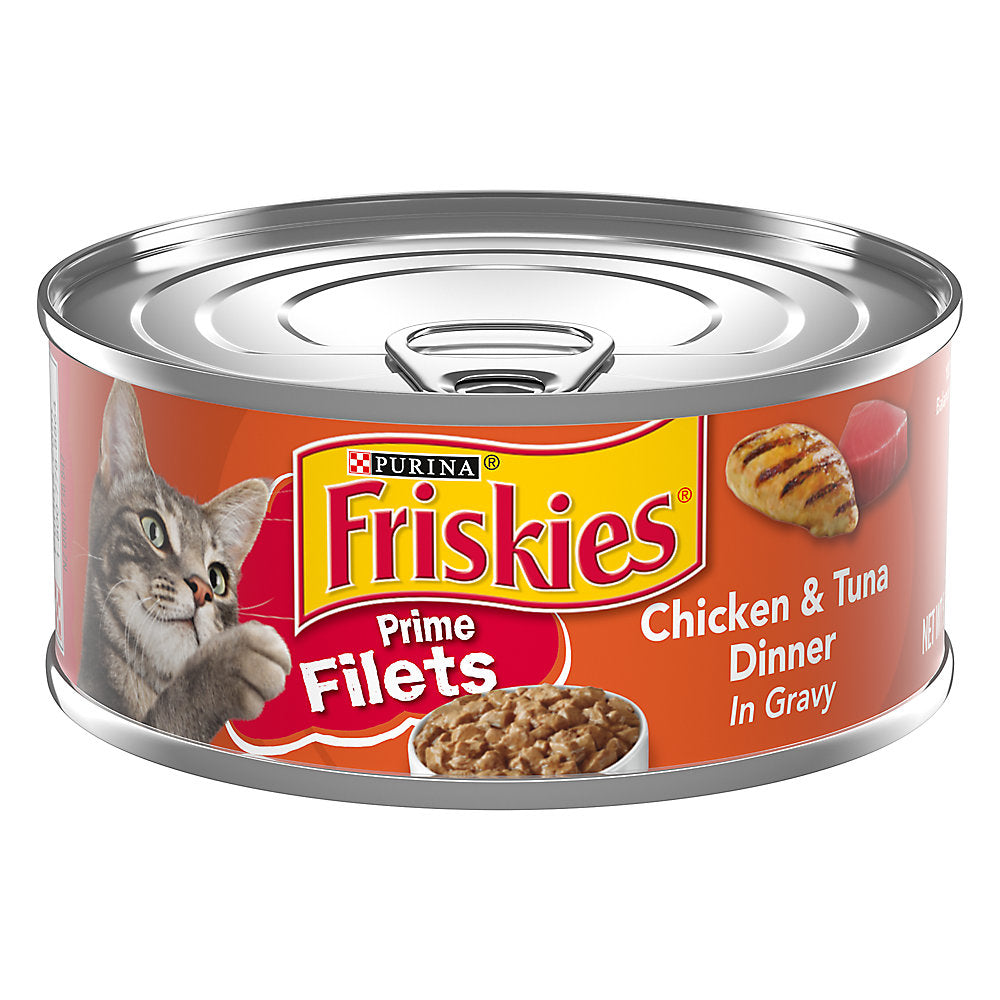 Friskies Prime Filets Chicken & Tuna in Gravy Wet Cat Food (5.5oz) - Wet Cat Food - The Family Pet